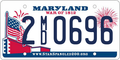 MD license plate 2MD0696