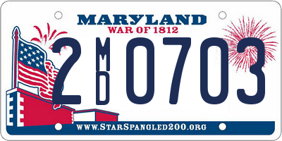 MD license plate 2MD0703