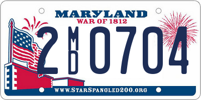 MD license plate 2MD0704