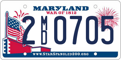 MD license plate 2MD0705