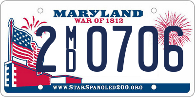 MD license plate 2MD0706