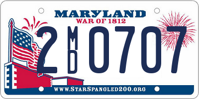 MD license plate 2MD0707