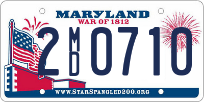 MD license plate 2MD0710