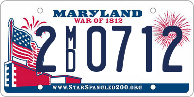 MD license plate 2MD0712