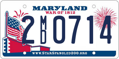 MD license plate 2MD0714