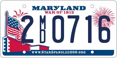 MD license plate 2MD0716