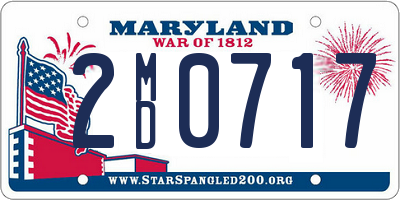 MD license plate 2MD0717