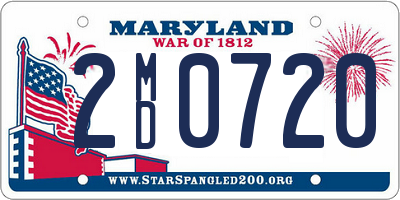 MD license plate 2MD0720