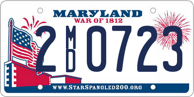 MD license plate 2MD0723