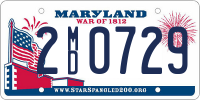 MD license plate 2MD0729