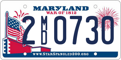 MD license plate 2MD0730