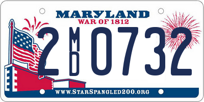 MD license plate 2MD0732