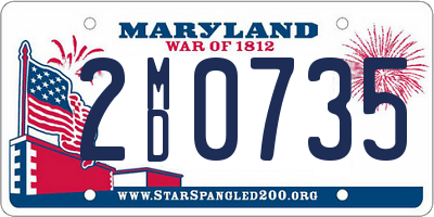 MD license plate 2MD0735