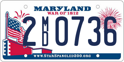 MD license plate 2MD0736