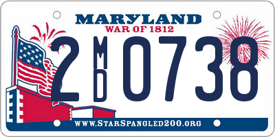 MD license plate 2MD0738