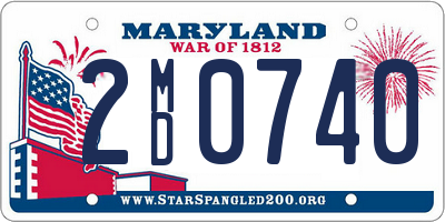 MD license plate 2MD0740