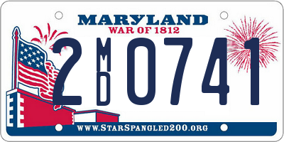 MD license plate 2MD0741