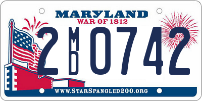 MD license plate 2MD0742