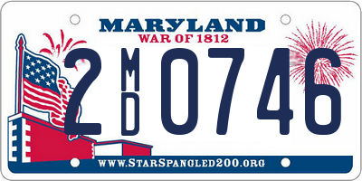 MD license plate 2MD0746