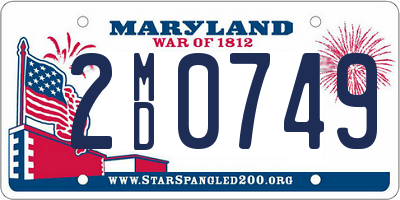 MD license plate 2MD0749