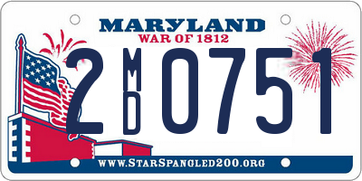 MD license plate 2MD0751