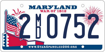 MD license plate 2MD0752