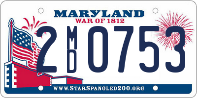 MD license plate 2MD0753