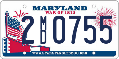 MD license plate 2MD0755