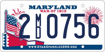 MD license plate 2MD0756