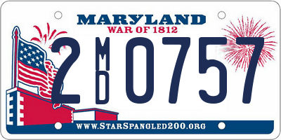 MD license plate 2MD0757