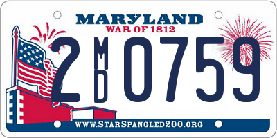 MD license plate 2MD0759