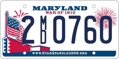 MD license plate 2MD0760