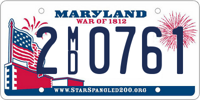 MD license plate 2MD0761