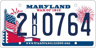 MD license plate 2MD0764