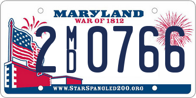 MD license plate 2MD0766