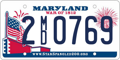 MD license plate 2MD0769