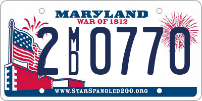 MD license plate 2MD0770