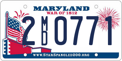 MD license plate 2MD0771