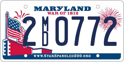 MD license plate 2MD0772