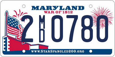 MD license plate 2MD0780