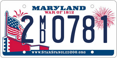 MD license plate 2MD0781