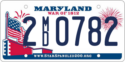 MD license plate 2MD0782