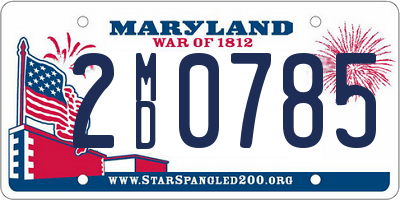 MD license plate 2MD0785