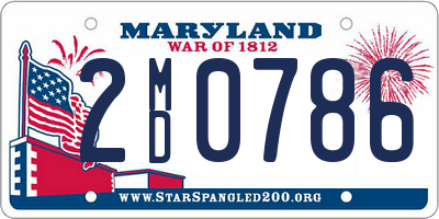 MD license plate 2MD0786