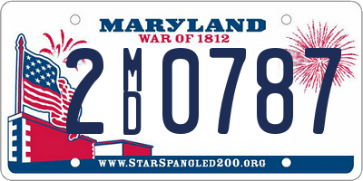 MD license plate 2MD0787