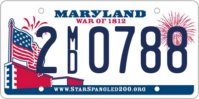 MD license plate 2MD0788