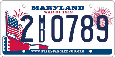 MD license plate 2MD0789