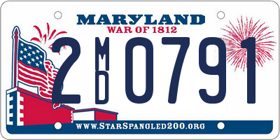 MD license plate 2MD0791