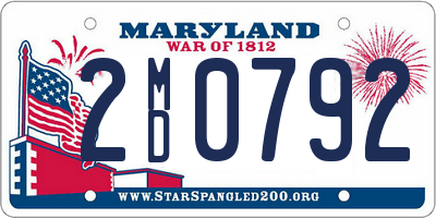 MD license plate 2MD0792