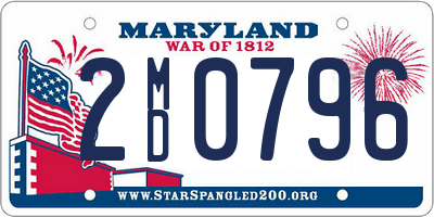 MD license plate 2MD0796